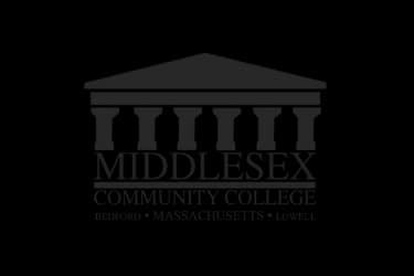 Middlesex Community College logo with a classical building illustration.